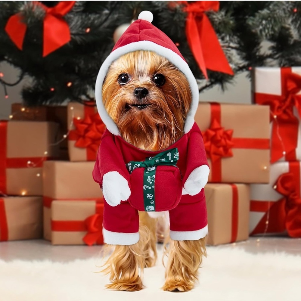Santa Dog Costume/ hoodie - Picture 4 of 5